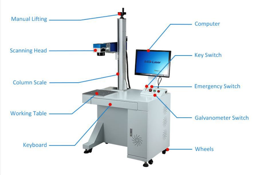 20W 30W 50W Bench Top Auto Focusing Fiber Laser Marking Machine(2)