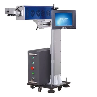 Machine de marquage laser à fibre volante automatique 50 W pour ligne de production